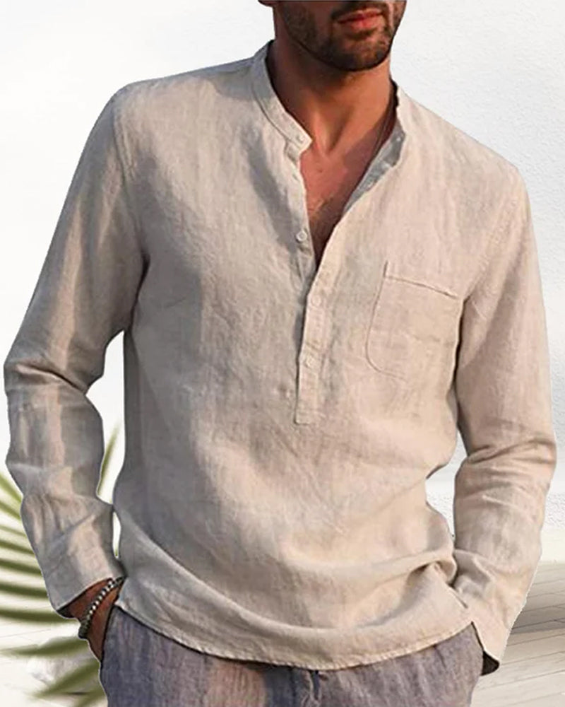 V-hals fritidsskjorte