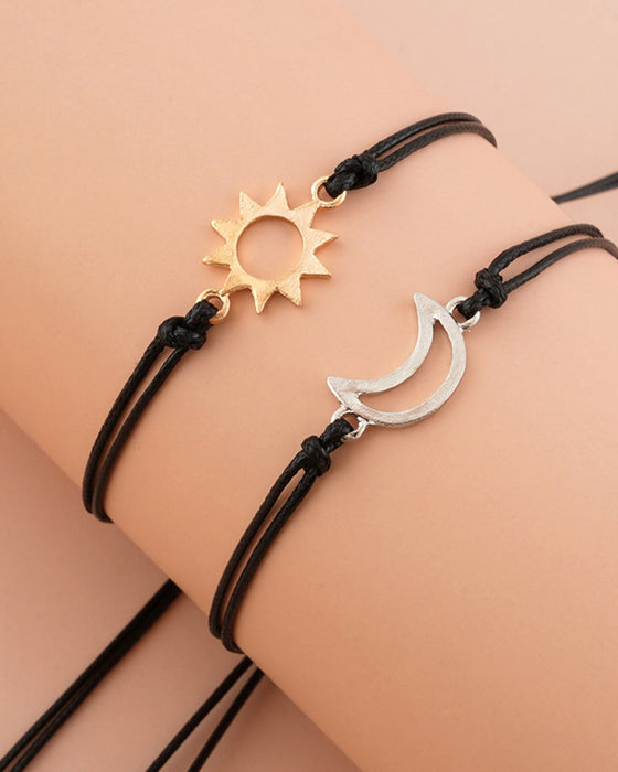 Sol og måne armbånd til elskere