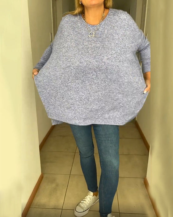 Topp med ensfarget og enkel