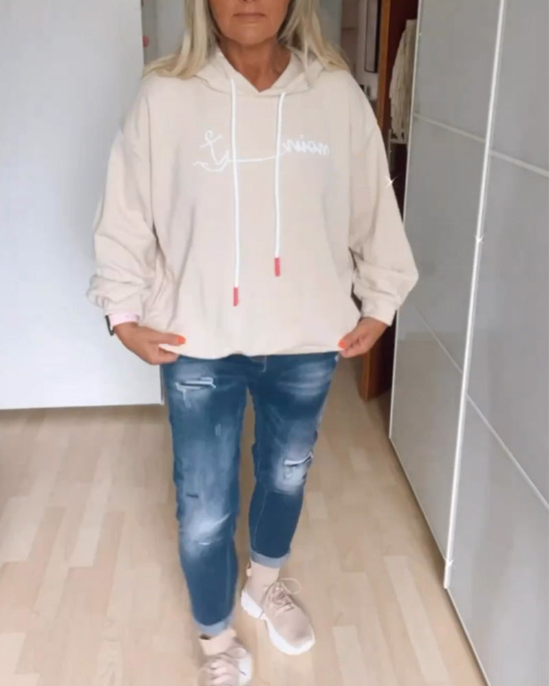 Løse hettegensere med ankertrykk