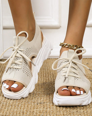 Uformelle flate hule sandaler med tykk myk såle