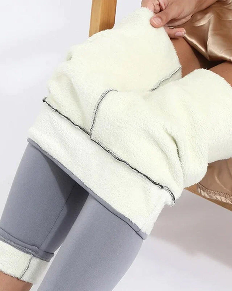 Vinterleggings av lammeskinn