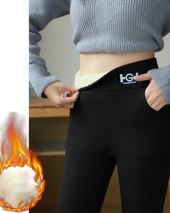 Tykke fleece-leggings for ytre slitasje