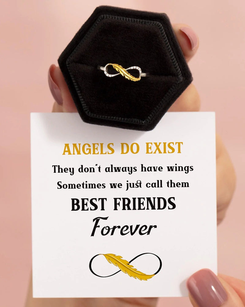 Fjær ring med klassisk tofarget