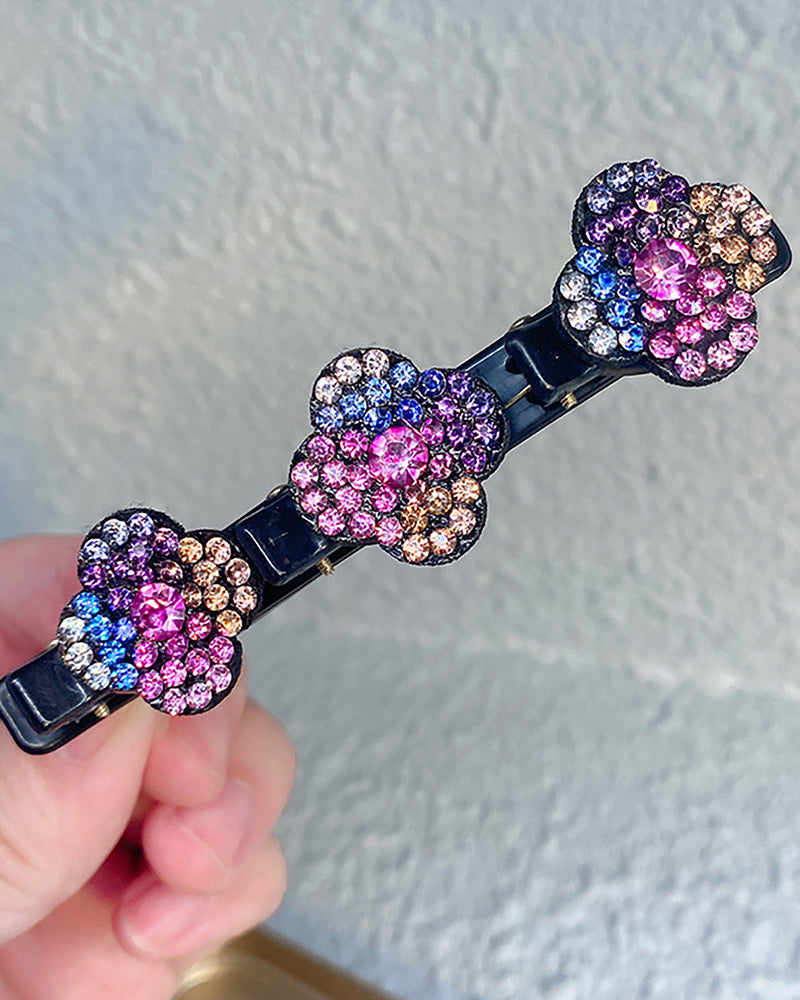 Hårklemme med tre blomster