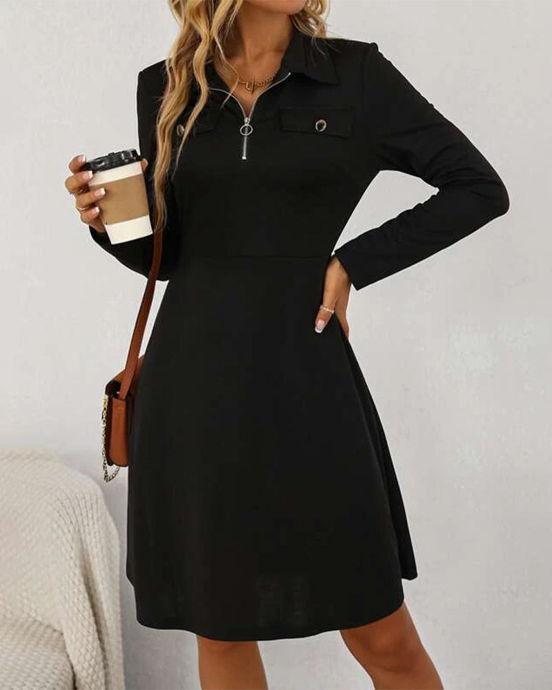 Elegant Knelang Kjole Med Jakkeslag