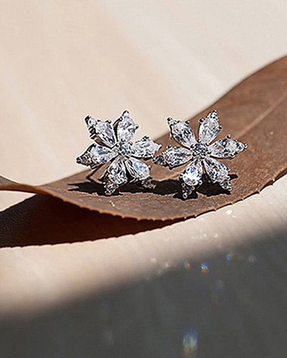 Snøfnuggblomst zirkon øredobber