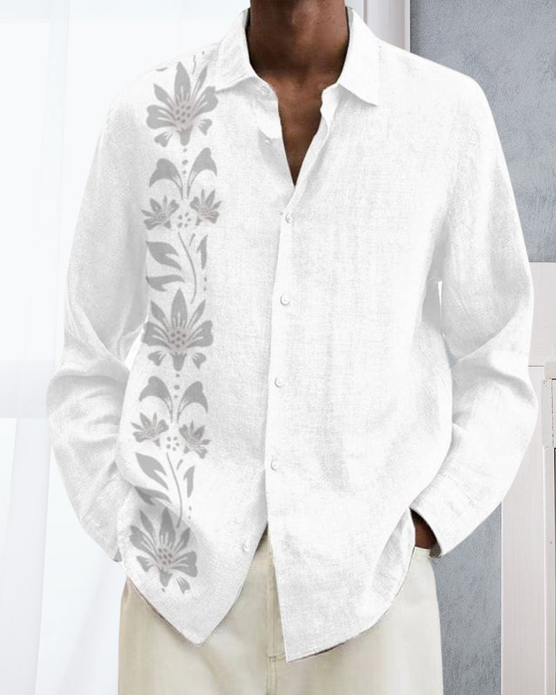 Kortermet skjorte med trykk