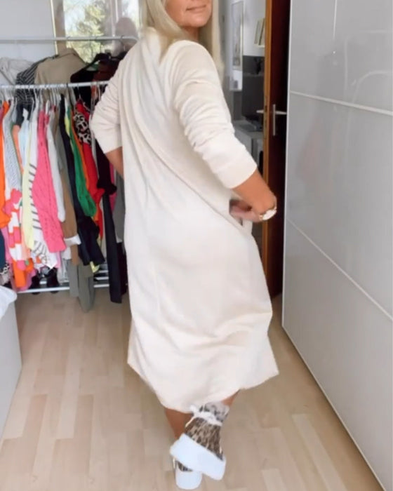 Kjole med rund hals og casual