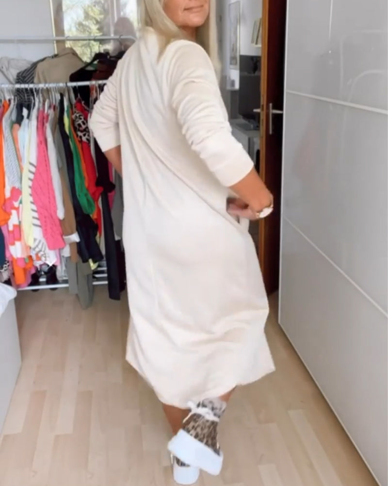 Kjole med rund hals og casual