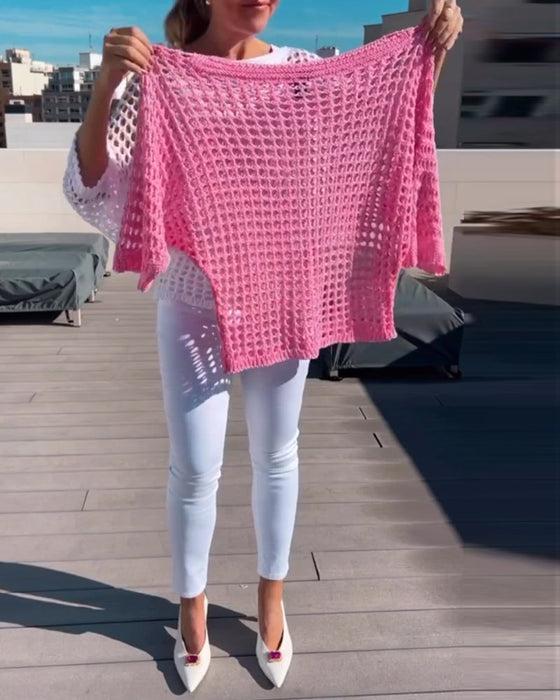 Ensfargede topper med utskjæringer