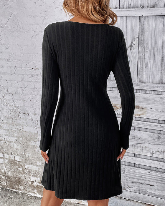 Sort kjole med lange ermer