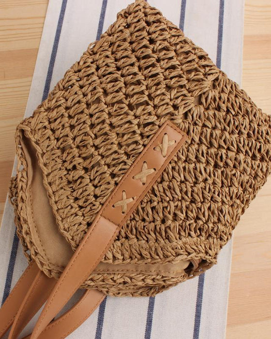 Crossbody stråveske for kvinner