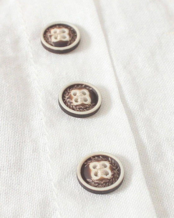 Ensfarget Kortermet Sommer-T-Skjorte med Rund Hals