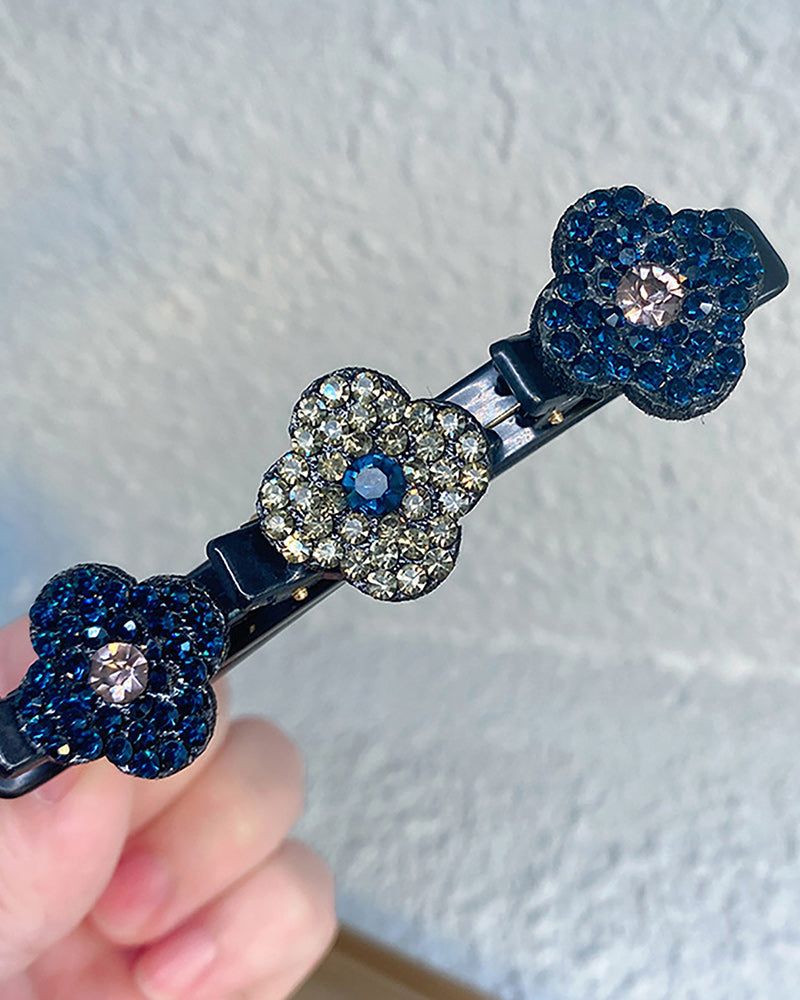 Hårklemme med tre blomster