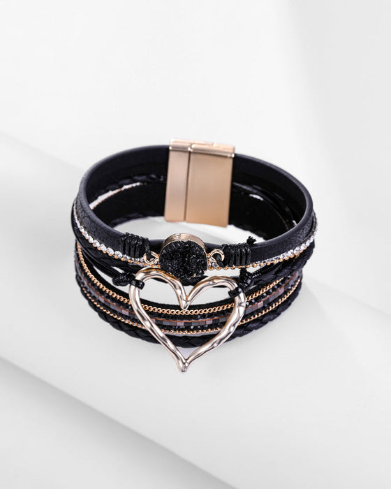 Heart Bohemian armbånd