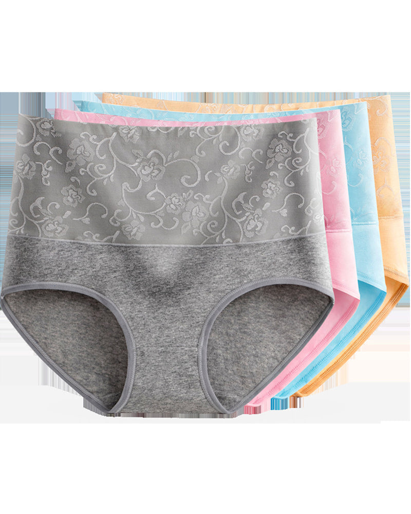 Jacquard-truse med høy midje