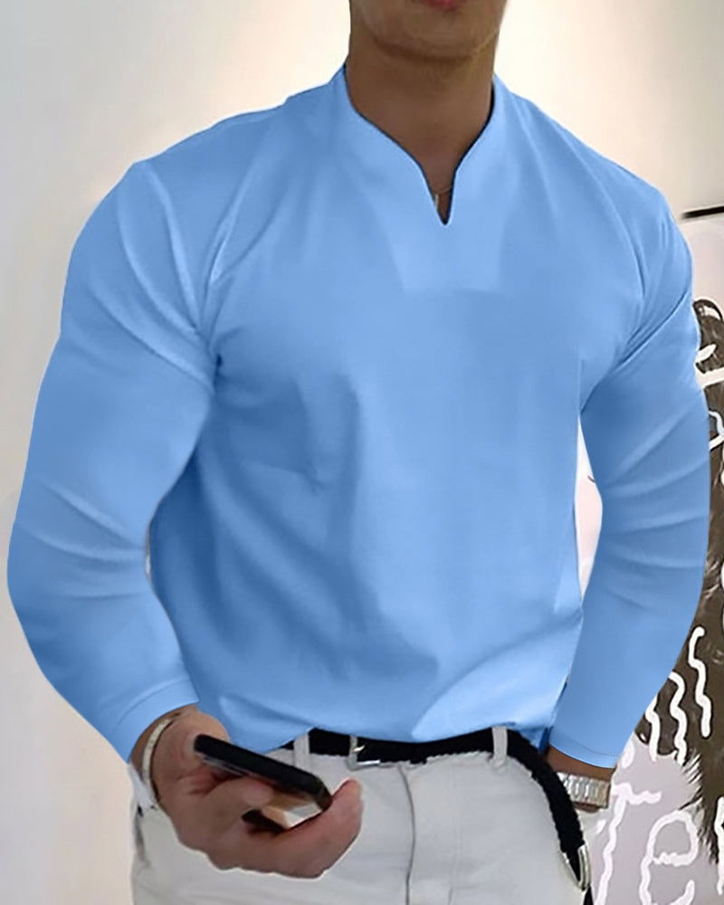 Langermet V-hals topp