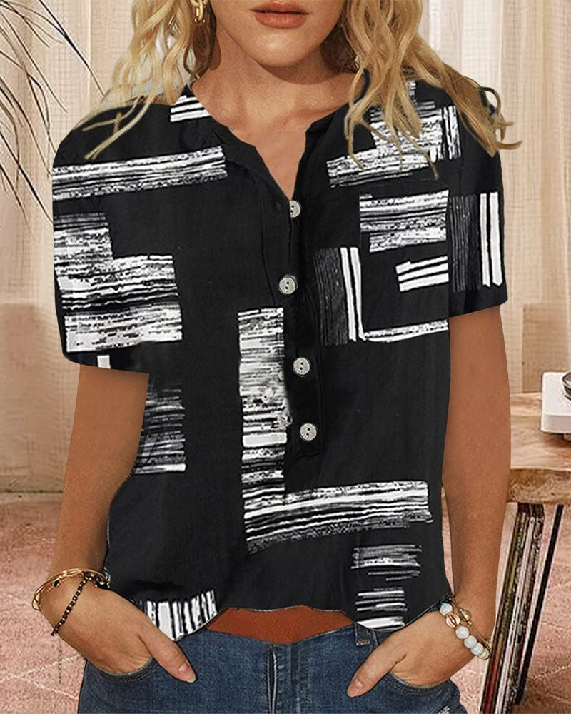 Kortermet topp med trykk