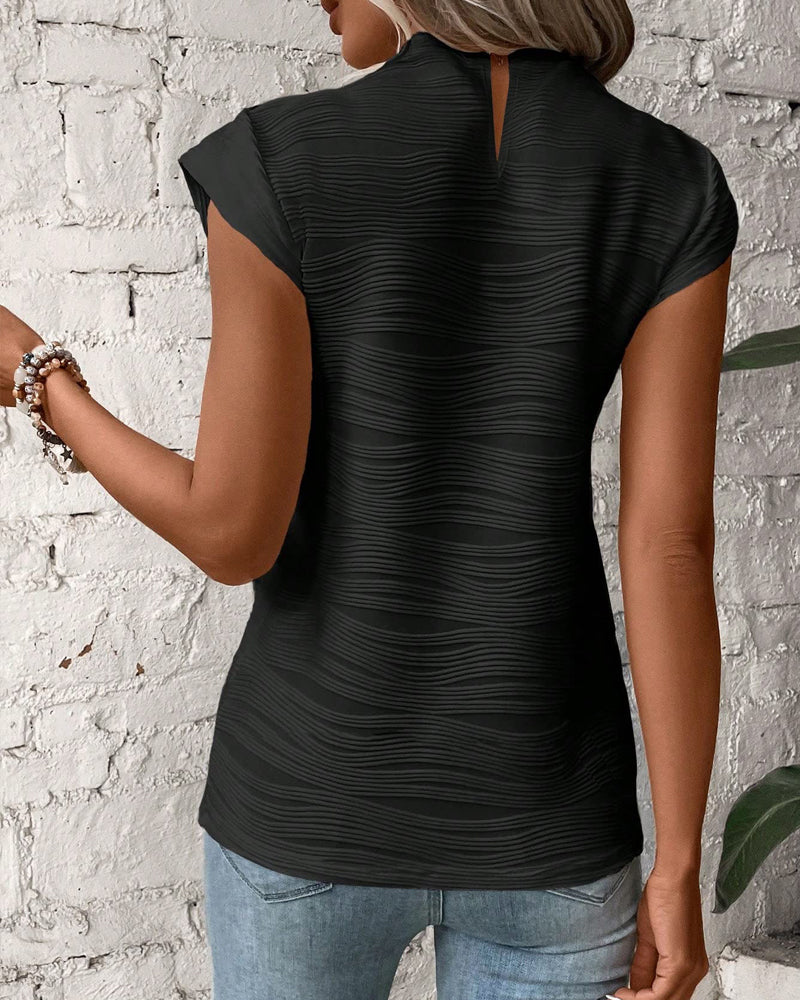 Halv turtleneck solide bluser for kvinner