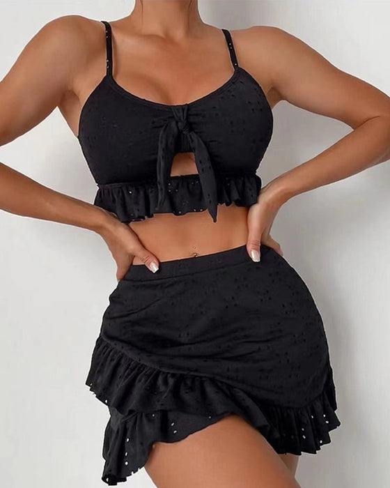 Tredelt bikinisett med kjole