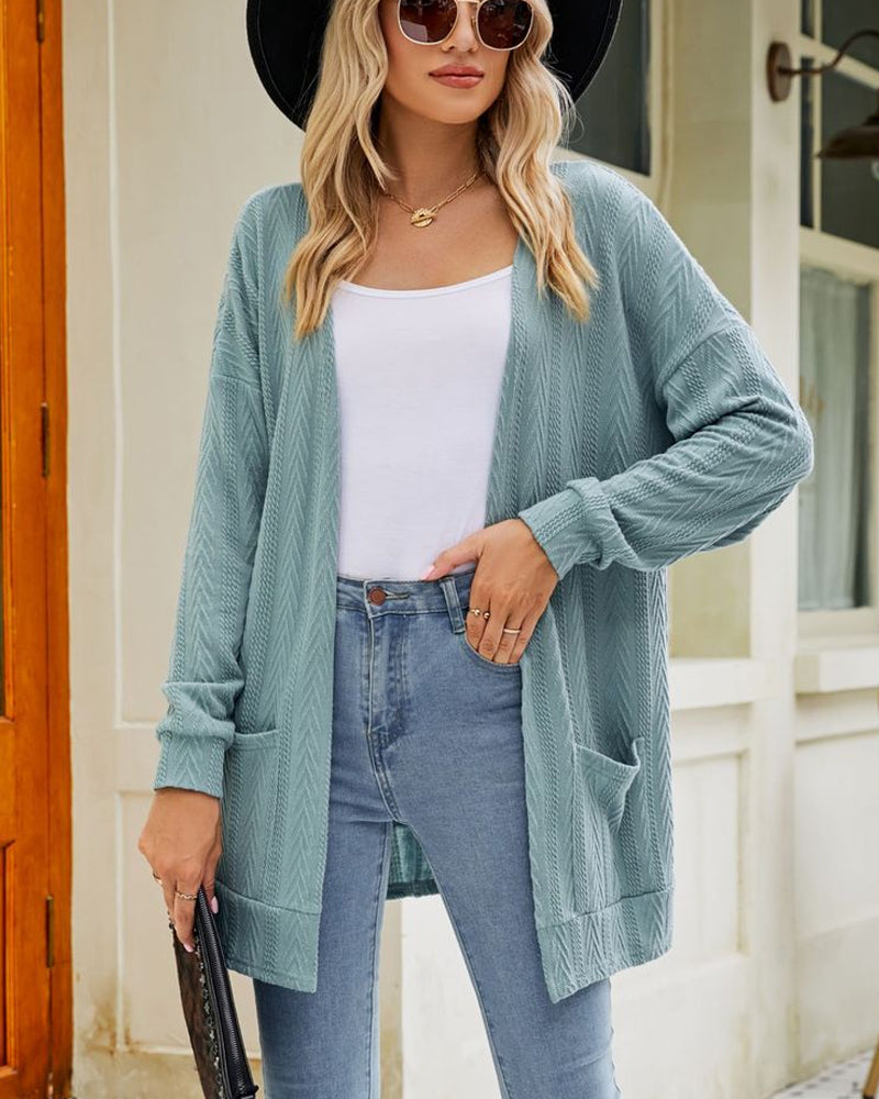 Ensfarget casual cardigan