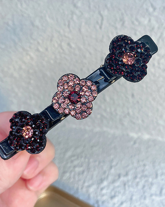 Hårklemme med tre blomster