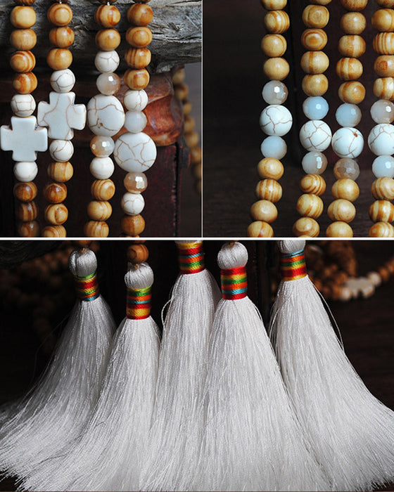 Håndperlet langt kjede