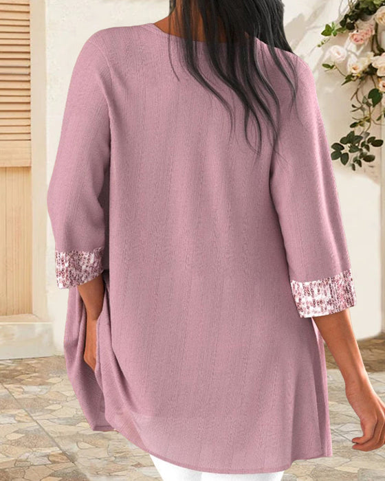 Paljett-topp og cardigan