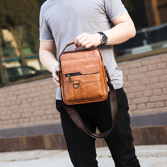 Crossbody Bag Herre Skulderveske Vintage