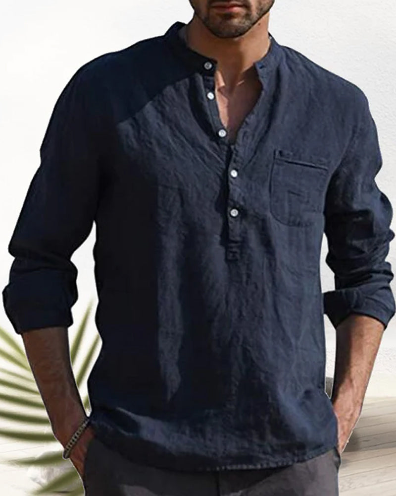 V-hals fritidsskjorte