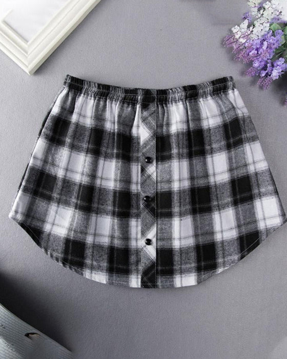 Falsk Nedre Skjortedel med høy Midje for Kvinner