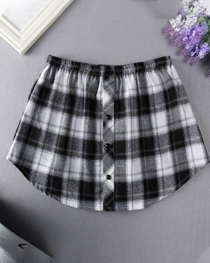 Falsk Nedre Skjortedel med høy Midje for Kvinner