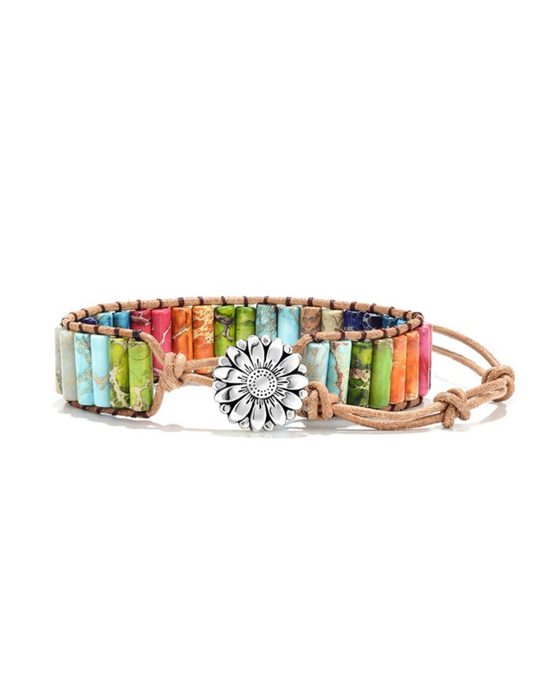 steinarmbånd i boho-stil