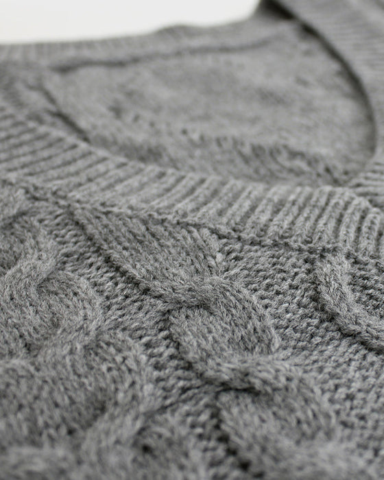 Ermeløs genservest med v-hals