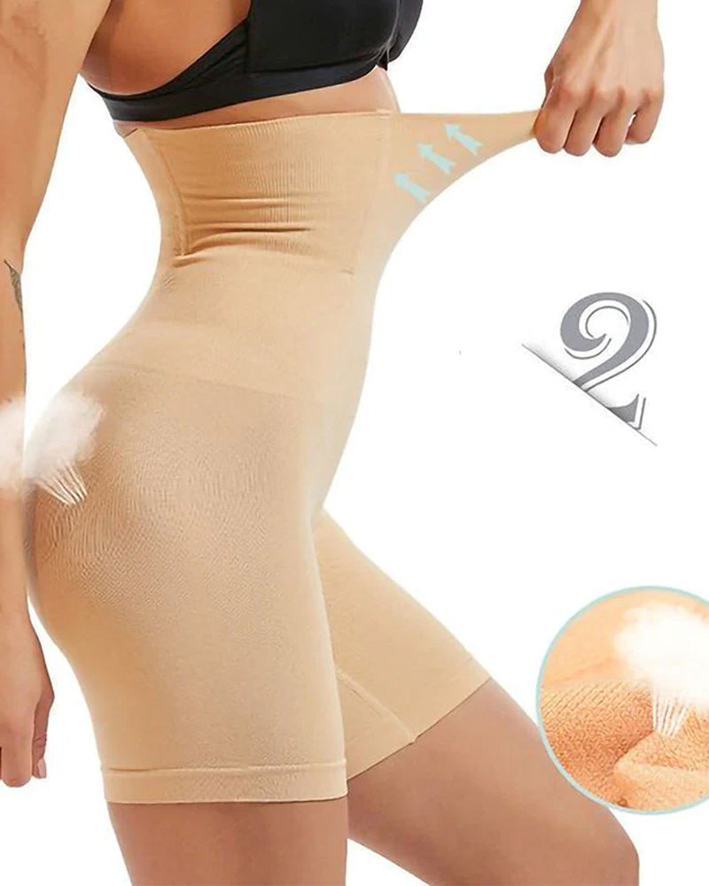 Mage-forming shorts med høyt liv