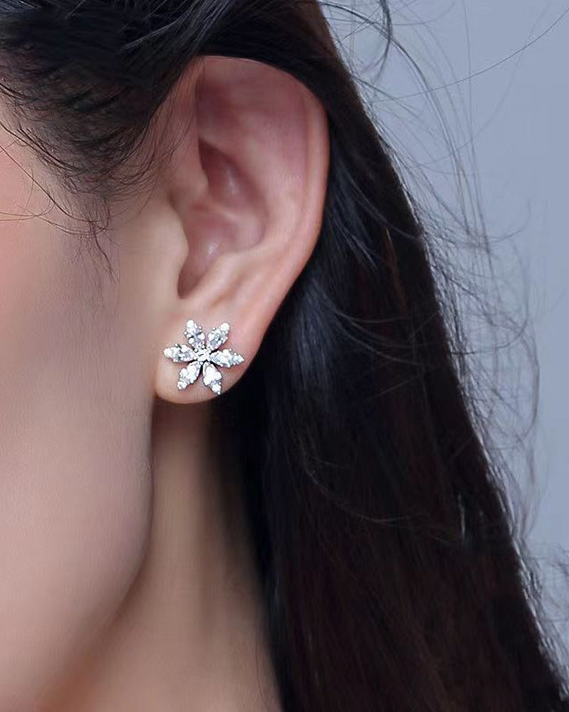 Snøfnuggblomst zirkon øredobber