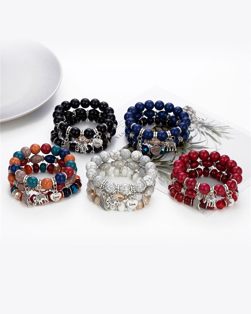 Boho Elephant Anheng armbånd