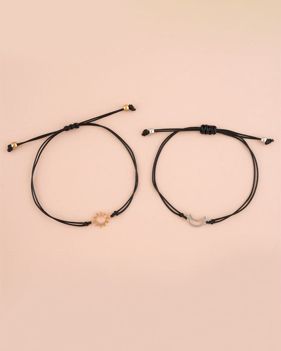 Sol og måne armbånd til elskere