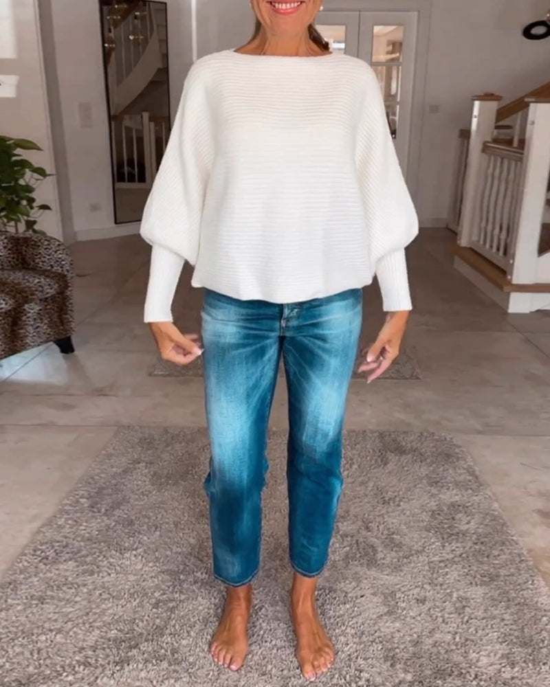 Ensfarget genser med lykterem