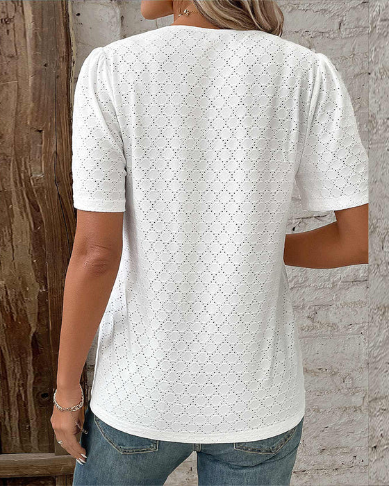 Ensfarget topp med bobleermer