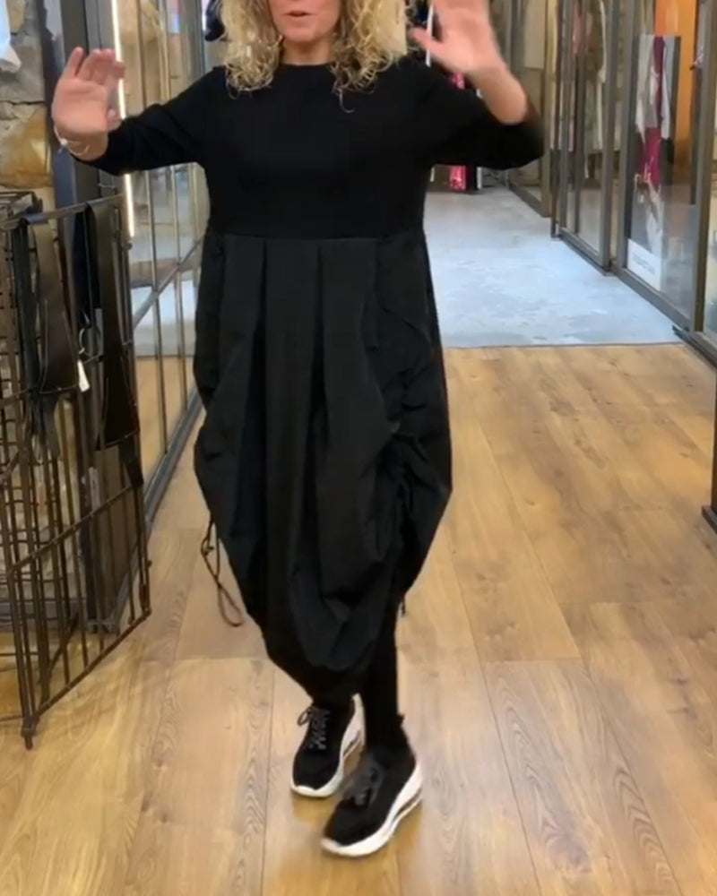 Uformell kjole i patchwork med snøring