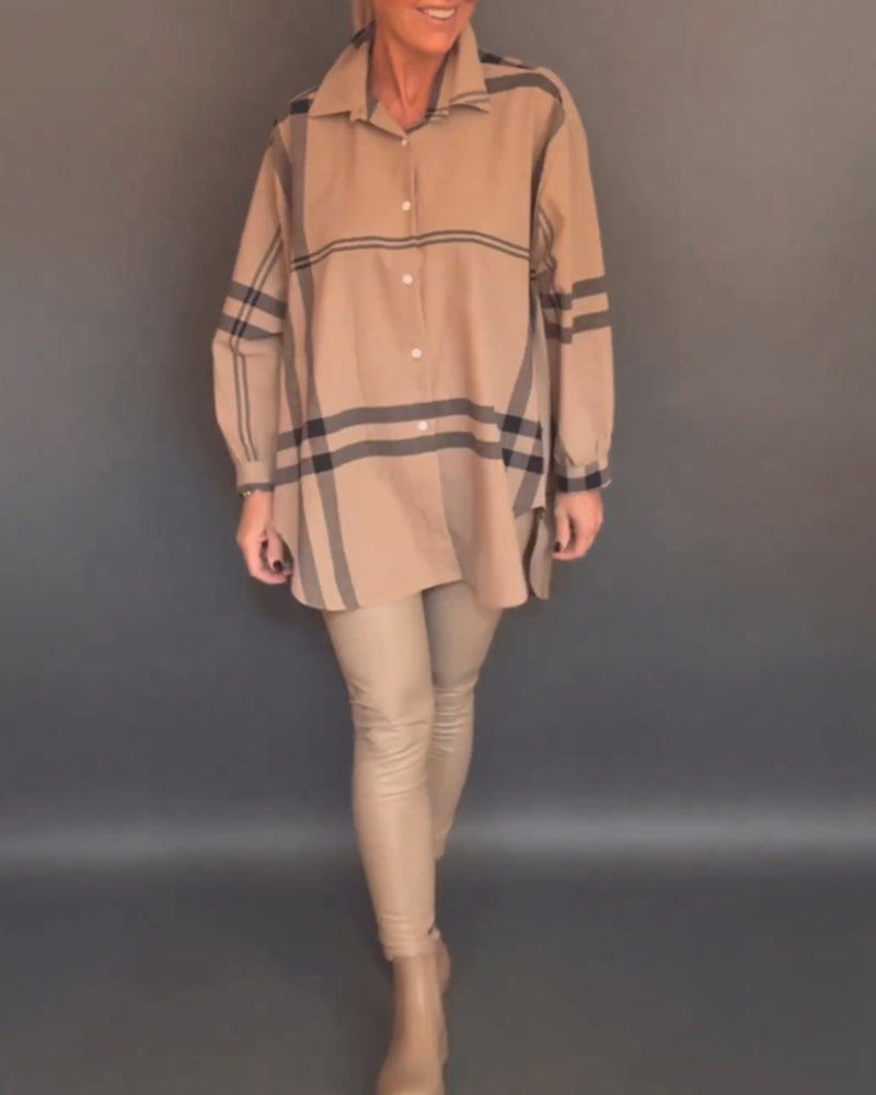 Uformell rutete jakkeslagsskjorte