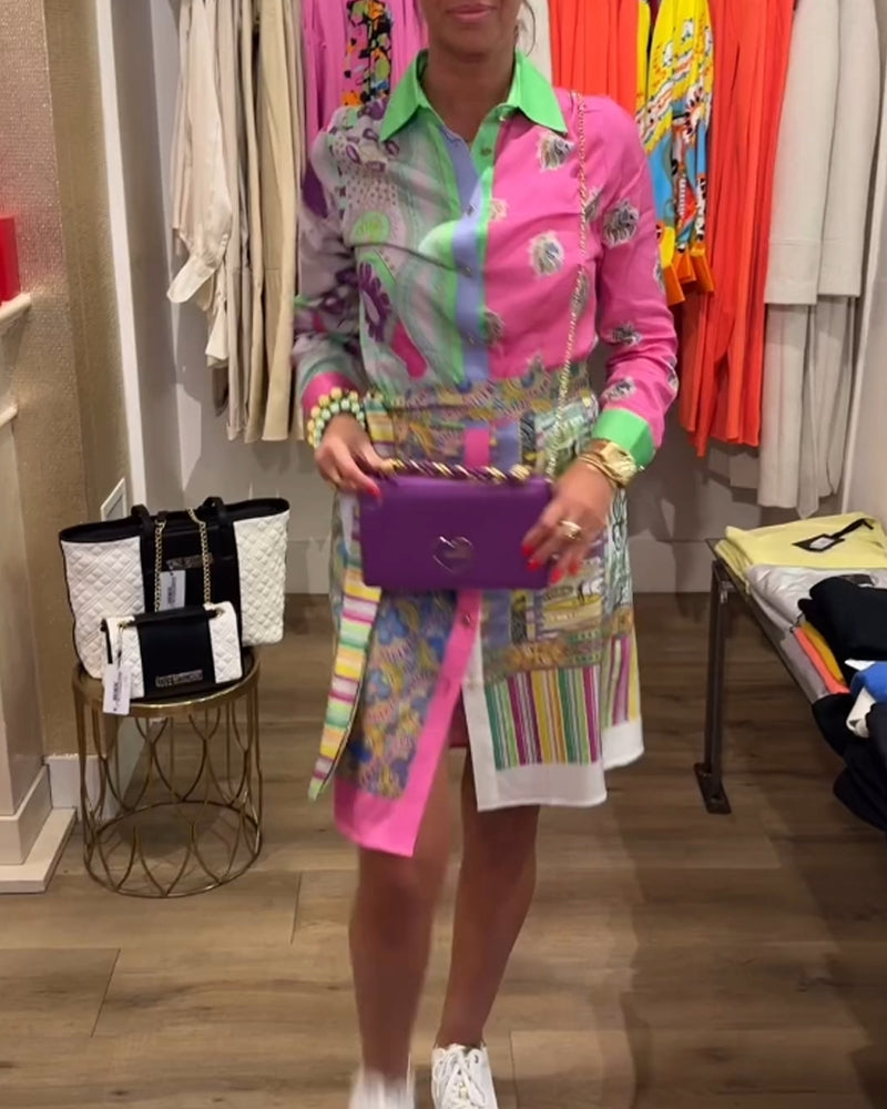 Fargerik jakkeslagskjole