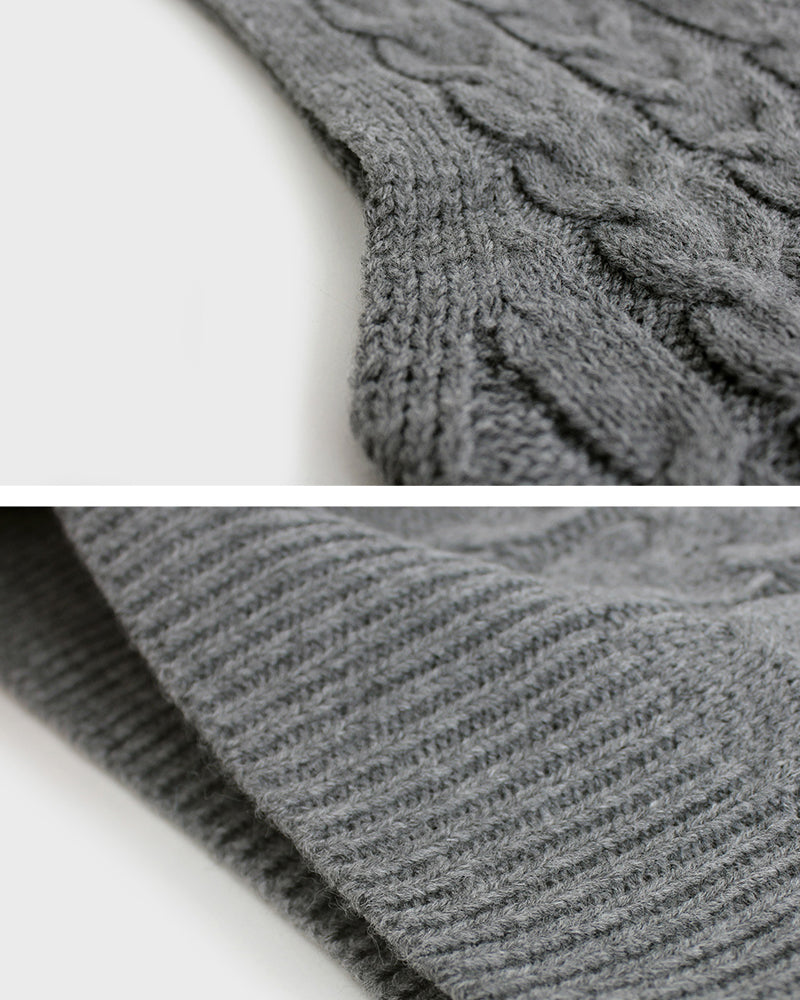 Ermeløs genservest med v-hals