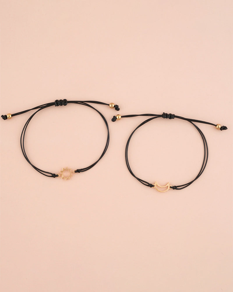 Sol og måne armbånd til elskere