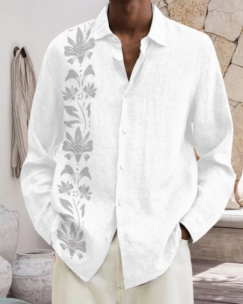 Kortermet skjorte med trykk