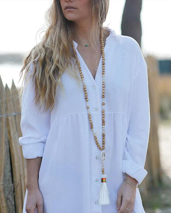 Håndperlet langt kjede