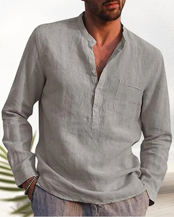 V-hals fritidsskjorte