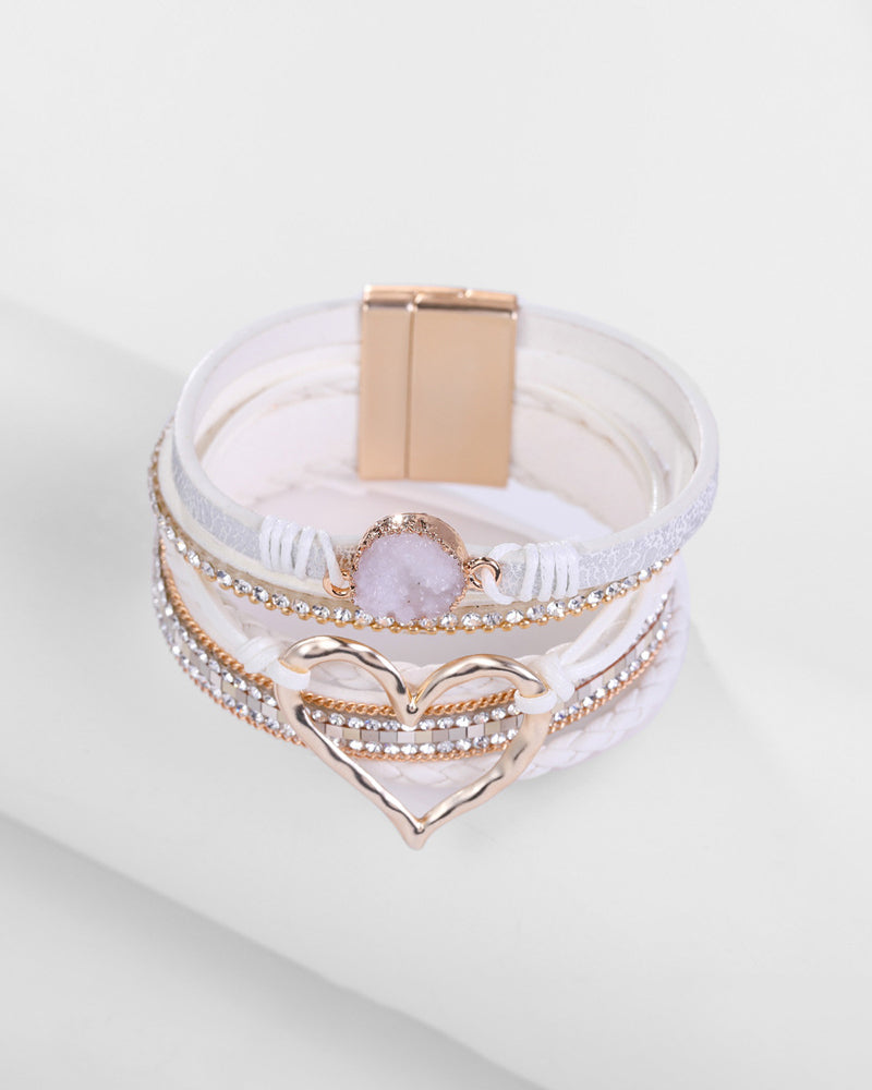 Heart Bohemian armbånd